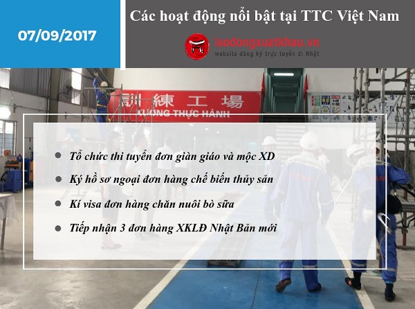 3 hoạt động nổi bật tại Laodongxuatkhau.vn ngày 07/09/2017