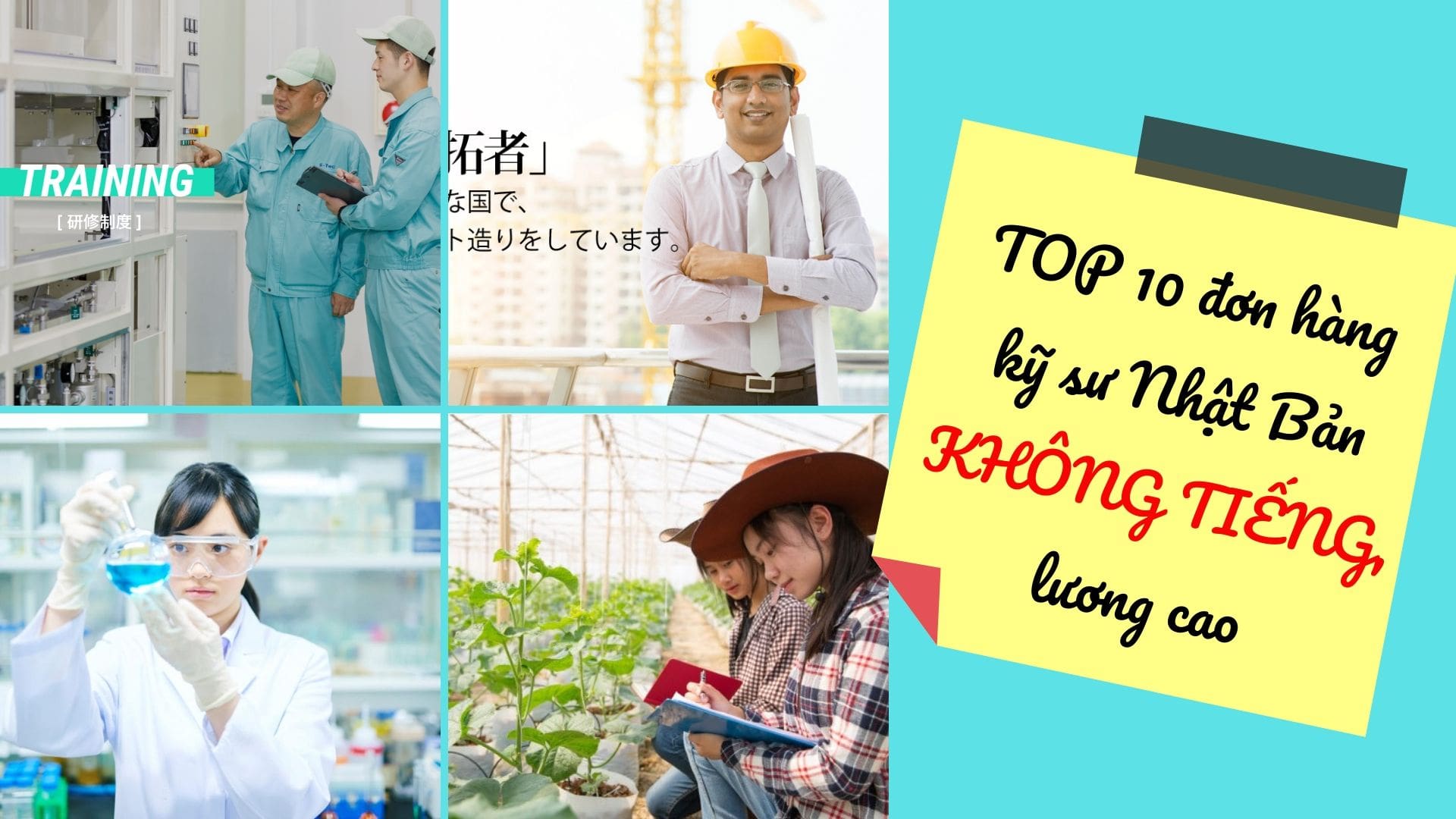 TOP 10 đơn hàng kỹ sư Nhật Bản KHÔNG TIẾNG