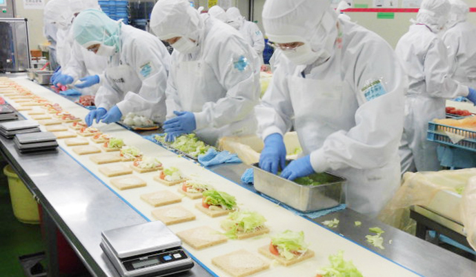 đơn hàng đặc định ngành thực phẩm làm sandwich